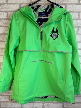 Charles River New Englander Green Rain Jacket Pullover Hooded Women’s Small Coat